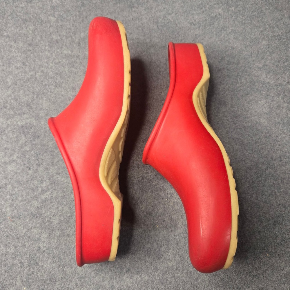 Sloggers Red Waterproof Garden Clogs Shoes Women Sz 8 Made USA Slip On Colorful